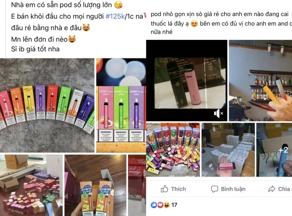 Tràn lan quảng cáo thuốc lá điện tử trên mạng xã hội - Báo Cao Bằng điện tử