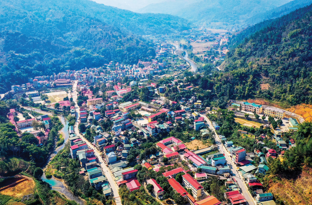 Trung tâm huyện Bảo Lạc.                                              Ảnh: Thế Vĩnh
