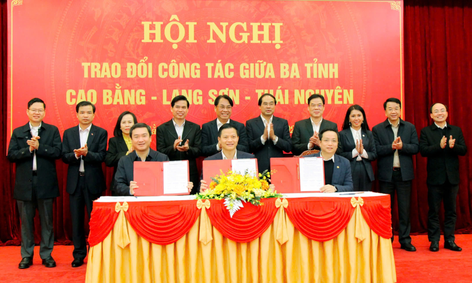 Đẩy mạnh liên kết, hợp tác, thúc đẩy phát triển đồng bộ giữa 3 tỉnh Cao Bằng - Lạng Sơn - Thái Nguyên