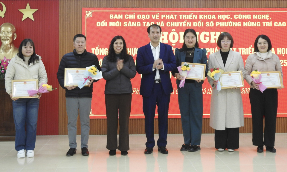 Phường N&ugrave;ng Tr&iacute; Cao tổng kết thực hiện Nghị quyết số 57 NQ/TW của Bộ Ch&iacute;nh trị