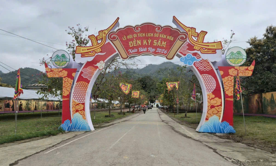 Ph&acirc;n luồng, tổ chức giao th&ocirc;ng phục vụ Lễ hội Đền Kỳ Sầm Xu&acirc;n B&iacute;nh Ngọ 2026