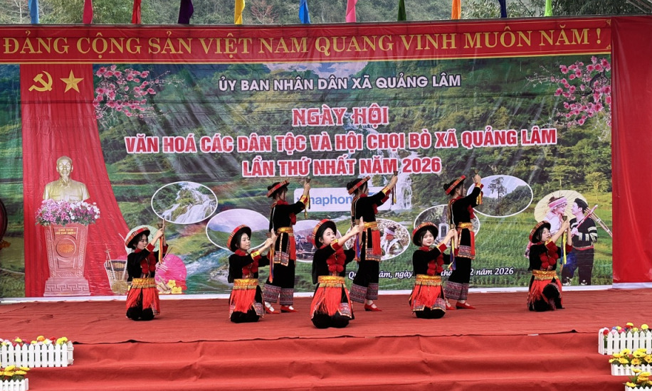 Khai mạc Ng&agrave;y hội Văn h&oacute;a c&aacute;c d&acirc;n tộc v&agrave; Hội chọi b&ograve; x&atilde; Quảng L&acirc;m