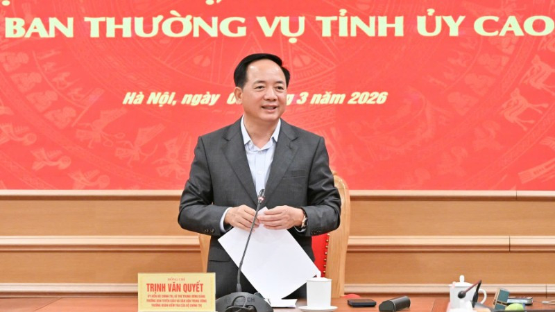 Đồng chí Trịnh Văn Quyết phát biểu tại hội nghị.