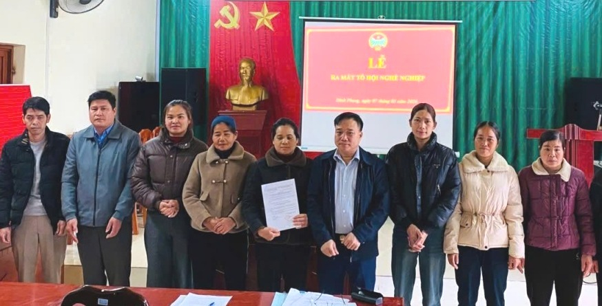 Hội Nông dân tỉnh giải ngân 500 triệu đồng Dự án chăn nuôi trâu sinh sản tại xã Đình Phong