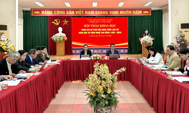Hội thảo khoa học đ&aacute;nh gi&aacute; dự thảo nội dung cuốn Lịch sử Khoa học v&agrave; C&ocirc;ng nghệ Cao Bằng (1959 - 2025)