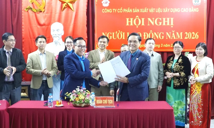 C&ocirc;ng ty Cổ phần Sản xuất vật liệu x&acirc;y dựng hội nghị người lao động năm 2026