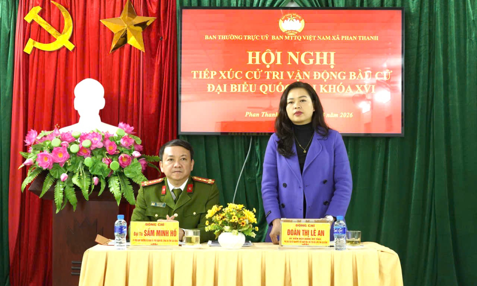 Ứng cử vi&ecirc;n đại biểu Quốc hội kh&oacute;a XVI tiếp x&uacute;c cử tri tại c&aacute;c x&atilde;: Phan Thanh, Th&agrave;nh C&ocirc;ng