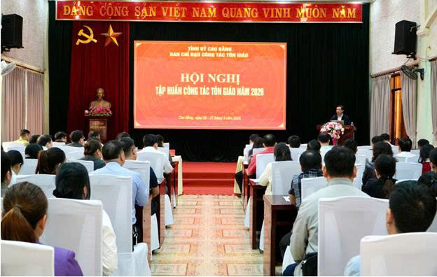 Ban Chỉ đạo công tác tôn giáo tỉnh tổ chức Hội nghị tập huấn công tác tôn giáo năm 2026.