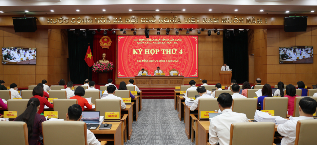 Toàn cảnh Kỳ họp thứ 4 (Kỳ họp thường lệ giữa năm 2026) HĐND tỉnh khóa XVIII.
