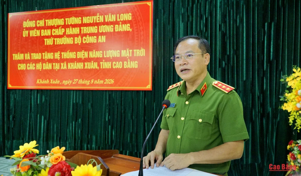 Thứ trưởng Bộ Công an Nguyễn Văn Long phát biểu tại chương trình.