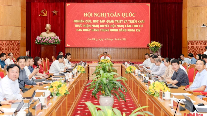 Hội nghị to&agrave;n quốc triển khai Nghị quyết Hội nghị lần thứ tư Ban Chấp h&agrave;nh Trung ương Đảng